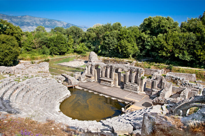 Anfiteatro parco archeologico di Butrinti in Albania