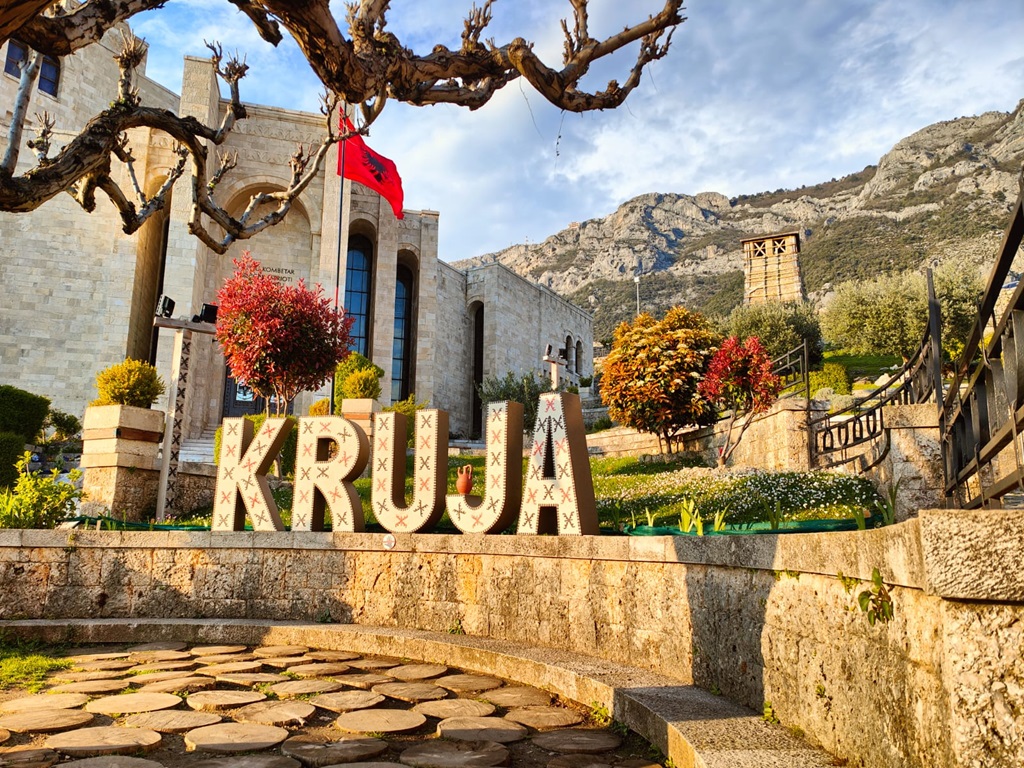 Kruja antica capitale albanese panorama del museo e del Castello